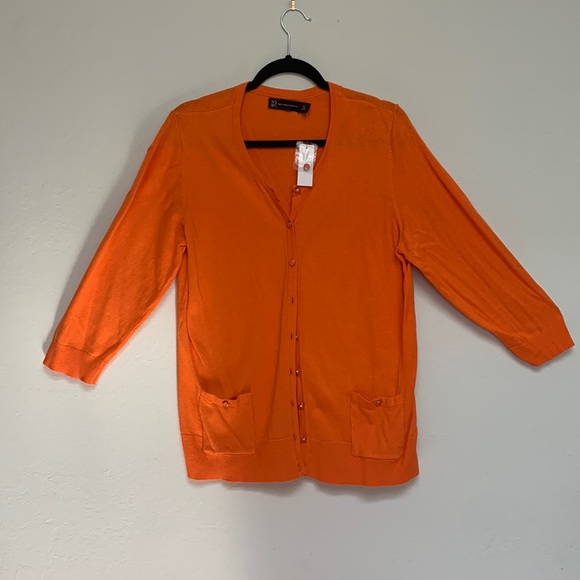New York & Company Sweaters - NY&C orange cardigan. Button down with pockets